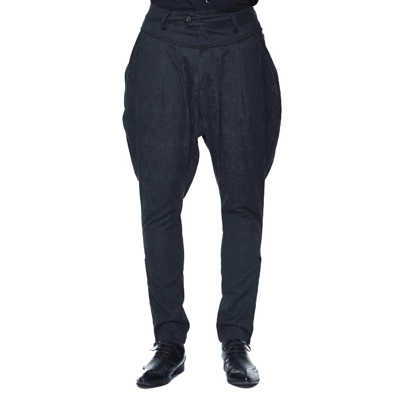 

New New Arrival Gothic Pants Mens Black Harem Pants Devil Fashion Vintage Long Pants Palace Court Trousers