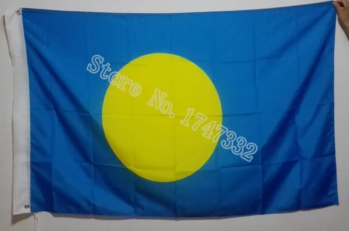 

The Republic of Palau Flag Oceania National Flag All Over The World hot sell goods 3X5FT 150X90CM Banner brass metal holes