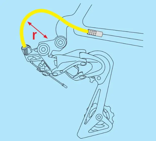Shimano Road Bike R8000 R9100 Hidden Rear Derailleur Special Coat Line Tube OT-RS900 Bicycle | Спорт и развлечения
