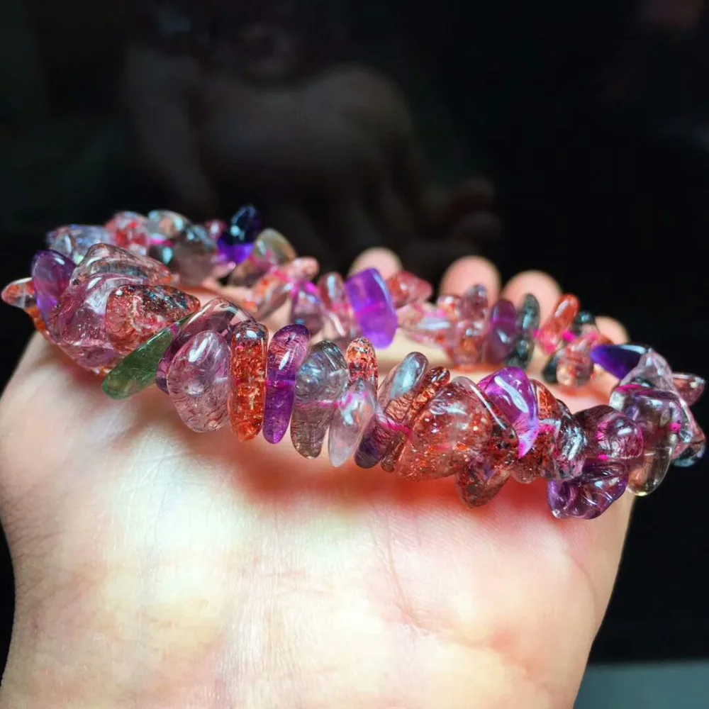 Высококачественный натуральный кварцевый кристалл Super Seven Lepidocrocite нестандартные