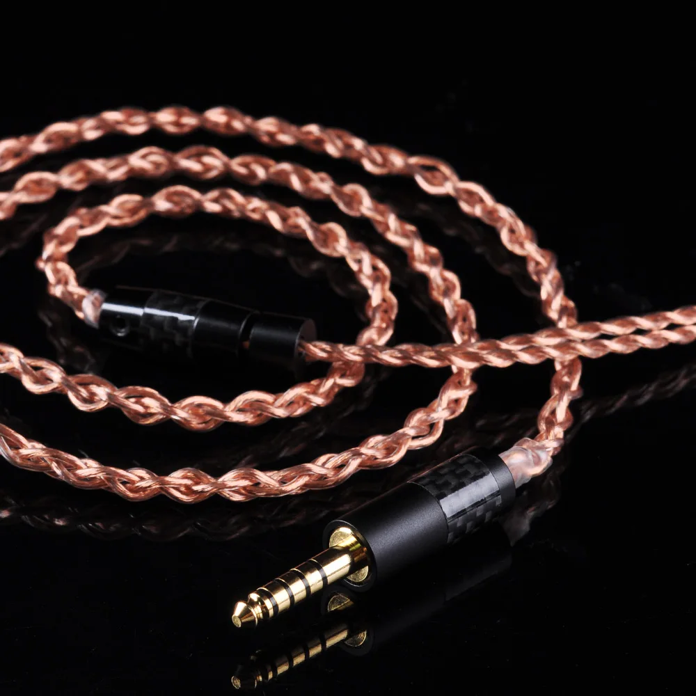 OFHC 24 AWG 6N высокой чистоты Медь кабель 2,5/3,5/4,4 мм балансный кабель для наушников с разъемом MMCX из Тайваня для HQ8 HQ10