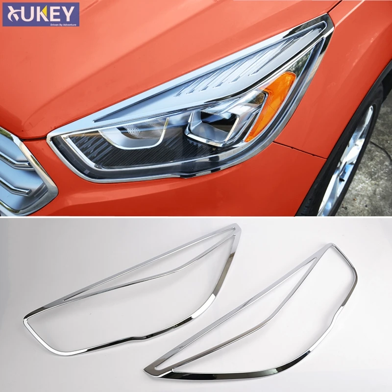 Подходит для 2017 Ford Escape KUGA хром Передняя головного света фар Крышка лампы TRIM GARNISH