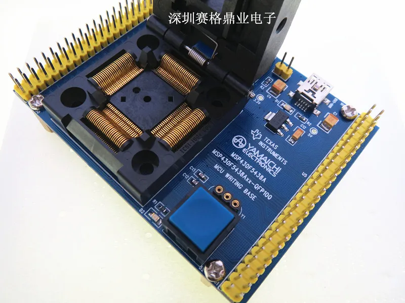 Раскладушка QFP100 MSP430F5437/5435/5436/5438 YAMAICHI IC Горящее сиденье Адаптер испытательное
