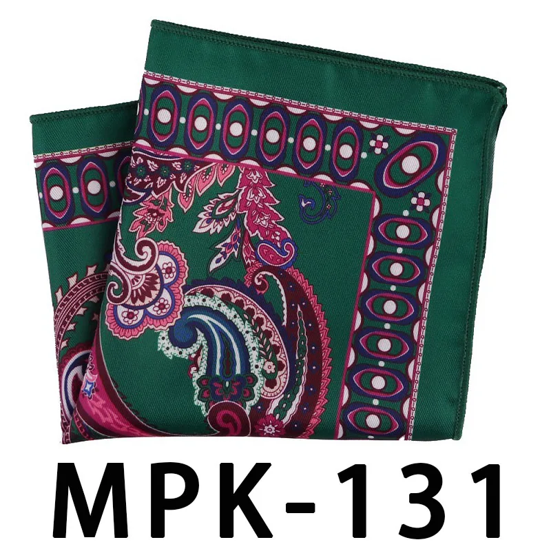 MPK-131 YISHLINE отличительный мужской носовой платок Карманный квадратный шелковый мужской горошек с принтом пейсли мужские нагрудные Платки для мужских костюмов аксессуары - Цвет: MPK-131