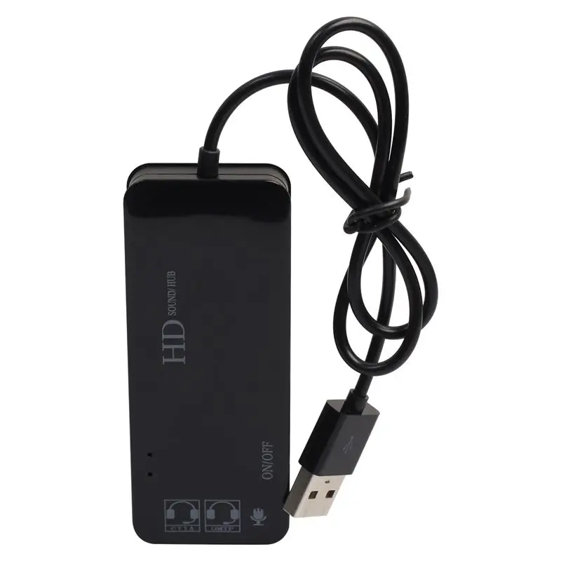 USB 2 0 хаб + звуковая карта 7 1 Многофункциональный usb-хаб | Компьютеры и офис