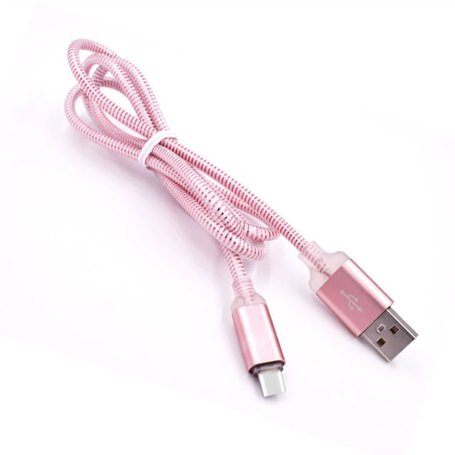 Rose Gold color Светодиодный спиральный кабель Lumines для iPhone XS Xiaomi Android type-c Быстрая зарядка USB кабель для передачи данных Android Micro usb зарядка мобильного телефона - Тип штекера: Rose Gold color