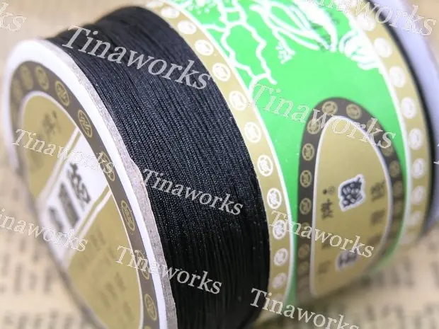 

FREE SHIPPING 350YD 0.4mm Black Chinese Knotting Cord / Braided Nylon Beading Thread Best For Shamballa Bracelet
