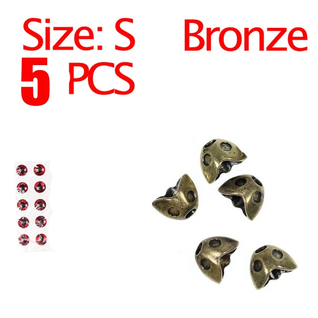 5pcs Bronzed S Wifreo 5 шт., для завязывания мух, Рыбья голова, маска, стример, для завязывания, размер S, L, Sculpin, шлем, стример - Цвет: 5pcs Bronzed S