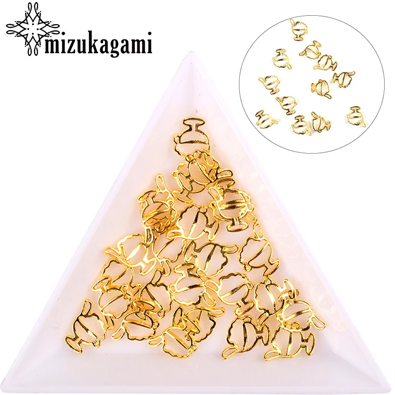 100 шт./лот небольшой золотой сплав металл мороженое УФ гель художественный набор