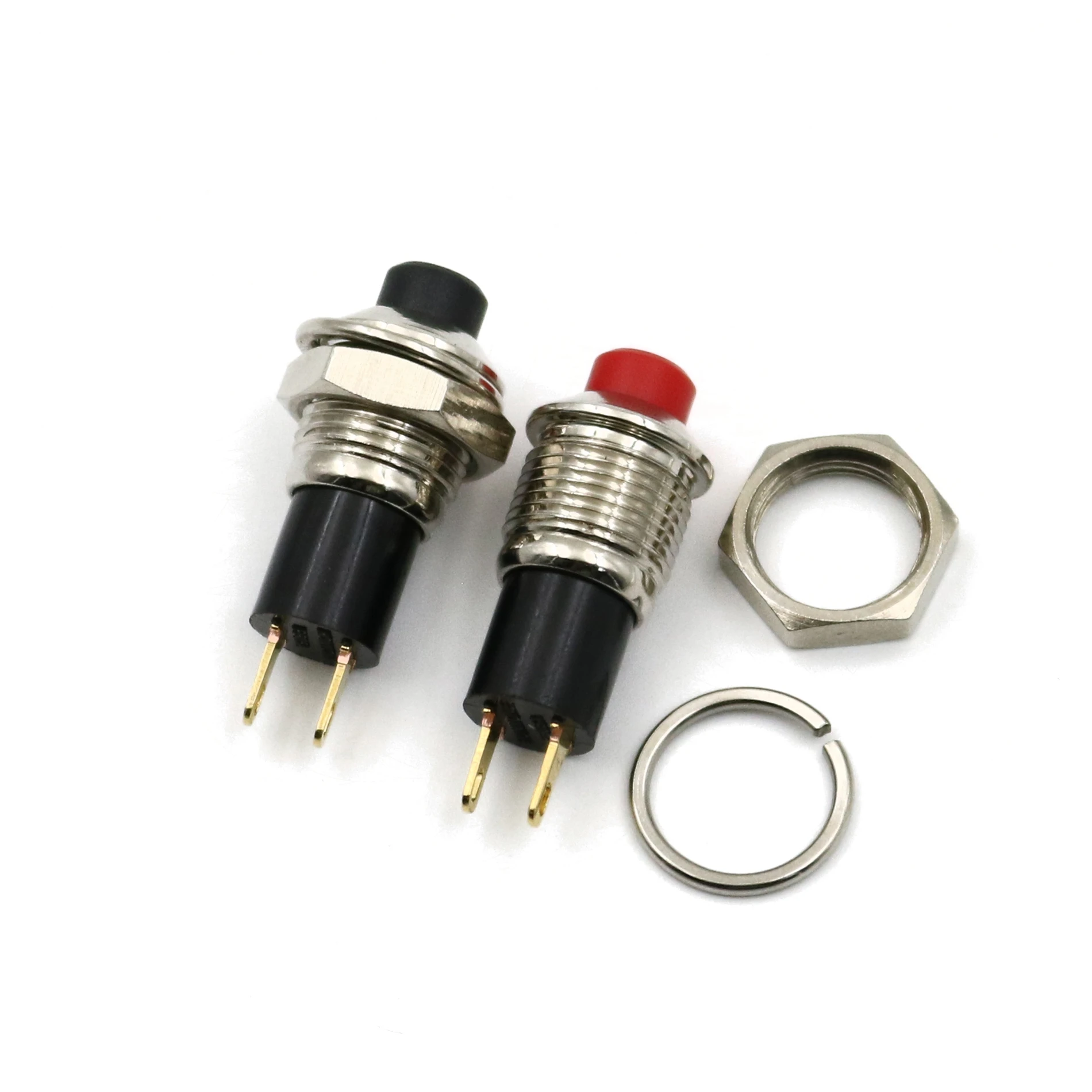 Круглые самоблокирующиеся кнопочные мини переключатели 10 мм с 2 контактами 5