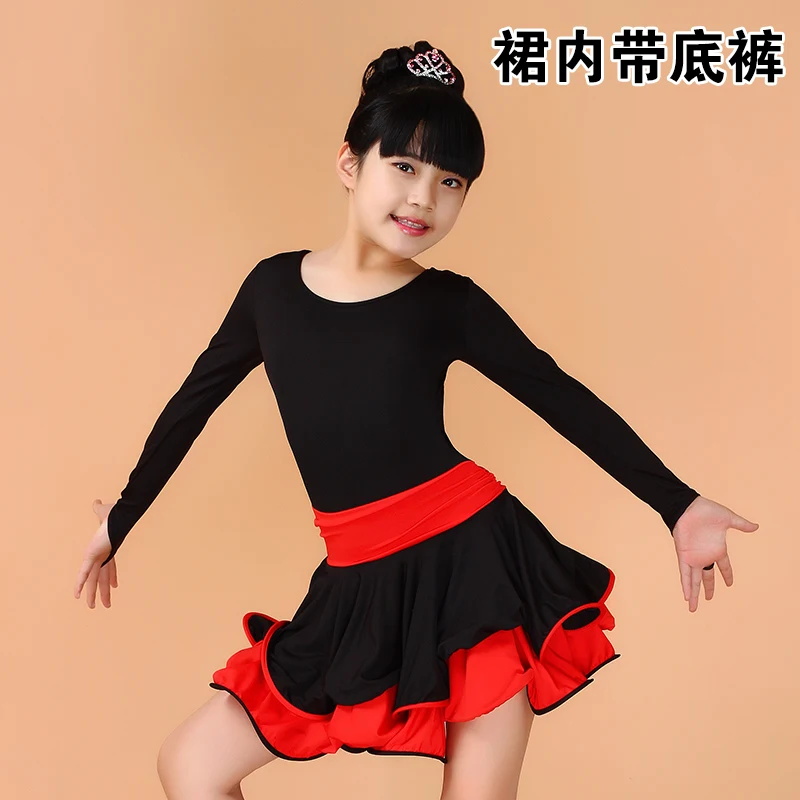 Бальные платья для латинских танцев Одежда девочек Танцевальные костюмы Конкурс