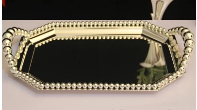 

fashion small size metal tray decoration home storage tray home decoration serving tray FT005