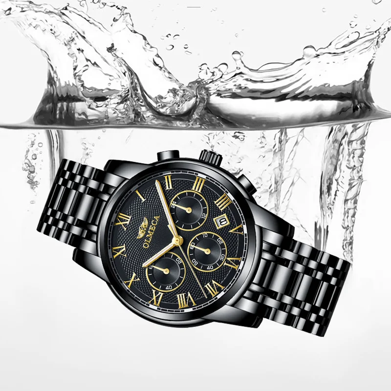 Relojes 2018 часы мужские модные спортивные кварцевые черные Топ бренд класса люкс