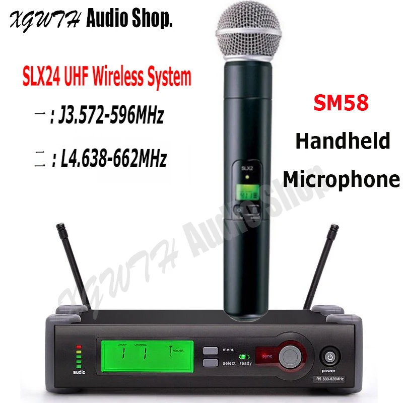 Беспроводная микрофонная система SLX SLX24 SM58 UHF SM 58 беспроводной супер кардиоидный