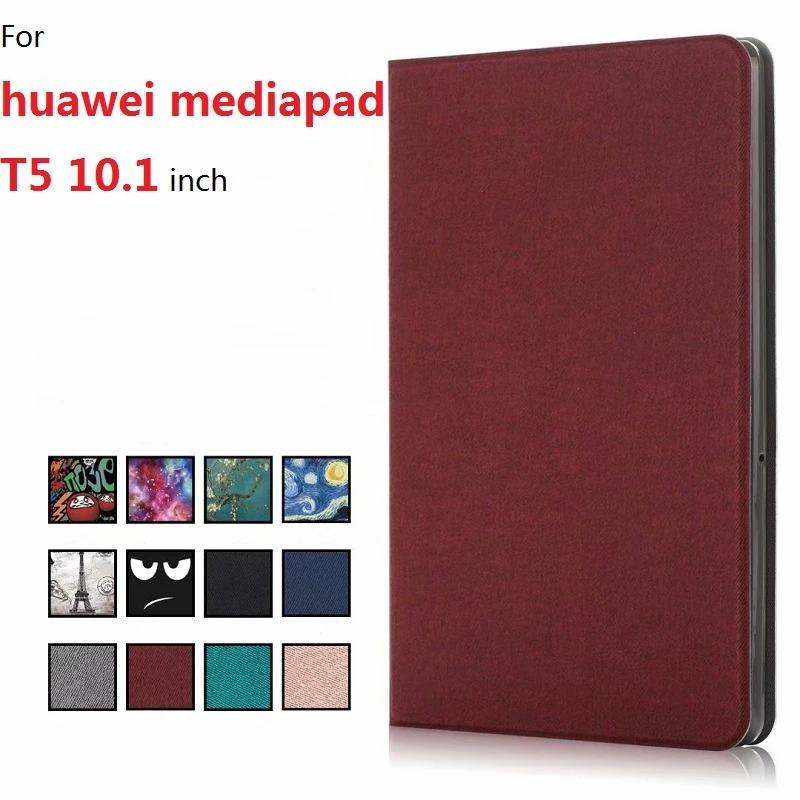 Ультра тонкий из искусственной кожи чехол для huawei mediapad T5 10 1 дюймов