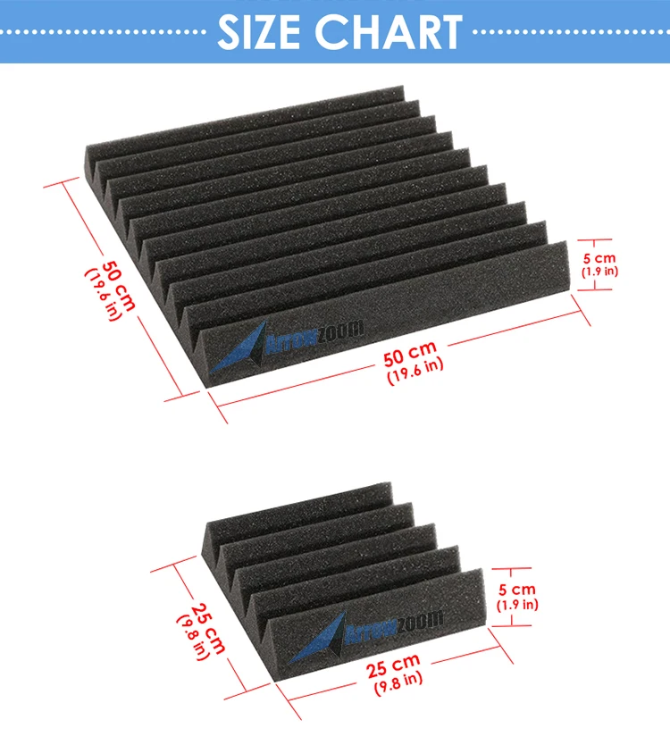 Клиновая плитка Arrowzoom 19 6 &quotx 6&quot x 1 9 &quot Звукопоглощающая Панель для студии