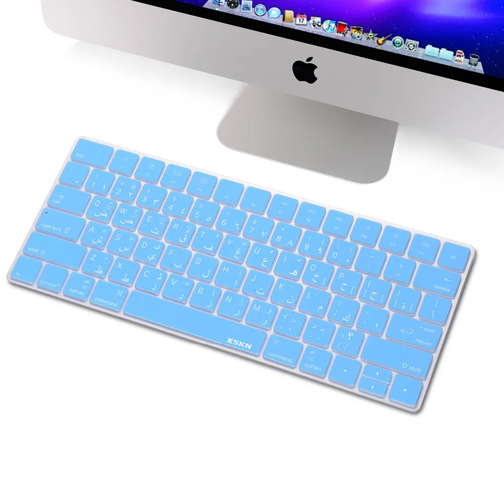 Чехол для клавиатуры Magic Keyboard с арабской раскладкой защитная пленка XSKN Blue из