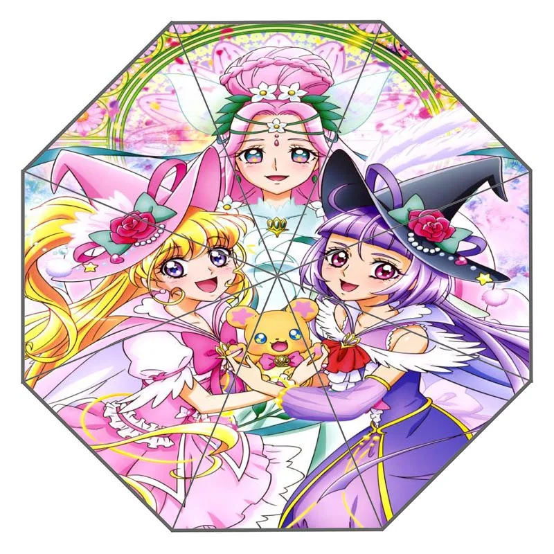 Пользовательский улыбка precure работа зонтик солнечный и дождливый солнцезащитный крем анти-УФ-зонтик# QAZ098K
