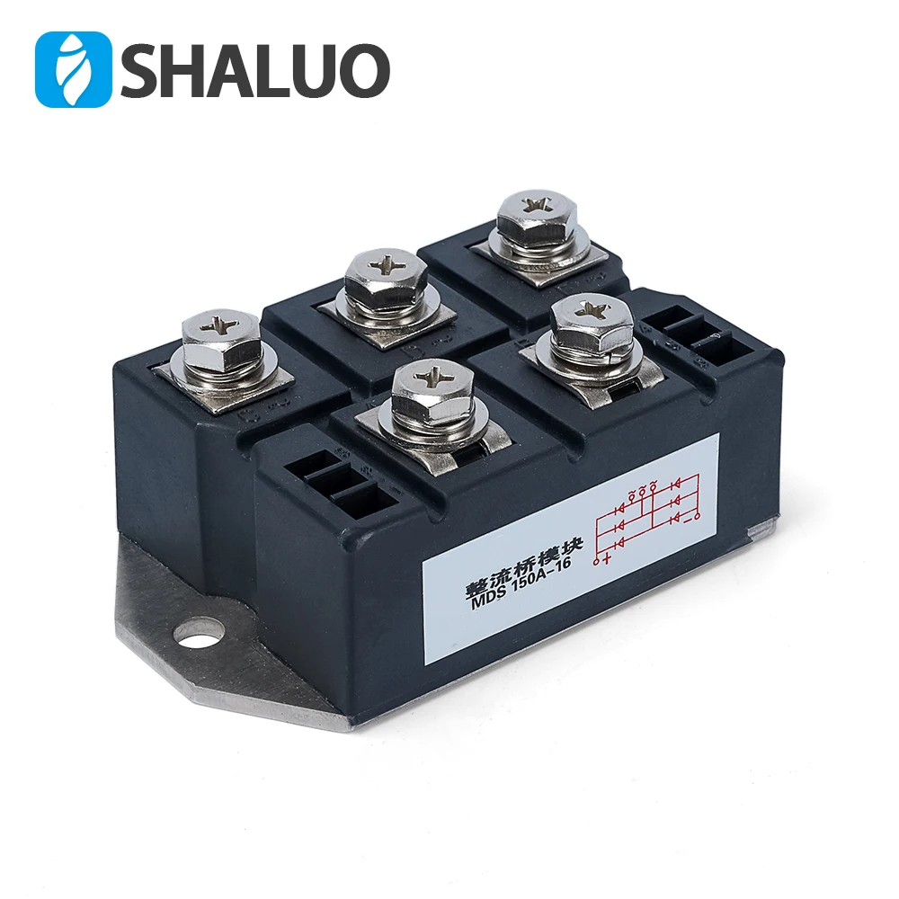 

MDS150A трехфазный диодный мост выпрямитель 150A Amp 1600V модуль выпрямителя питания металлический корпус диод генератора управления мостом