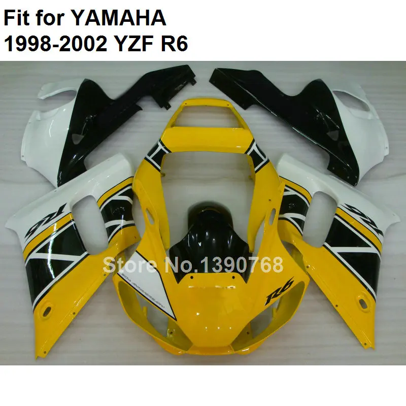 Обтекатели из АБС-пластика высокого качества для Yamaha YZF R6 1998 1999 2000 2001 2002 комплект