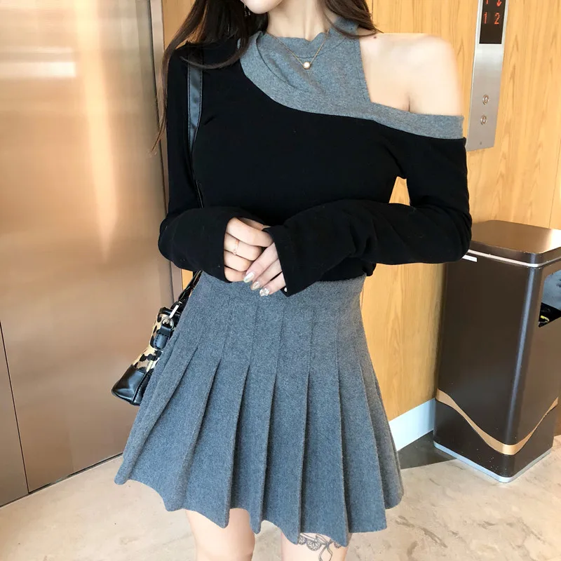 halter T shirts summer women fashion spring fall casual brand tshirt off shoulder tops hollow out tees camisetas femininas new |