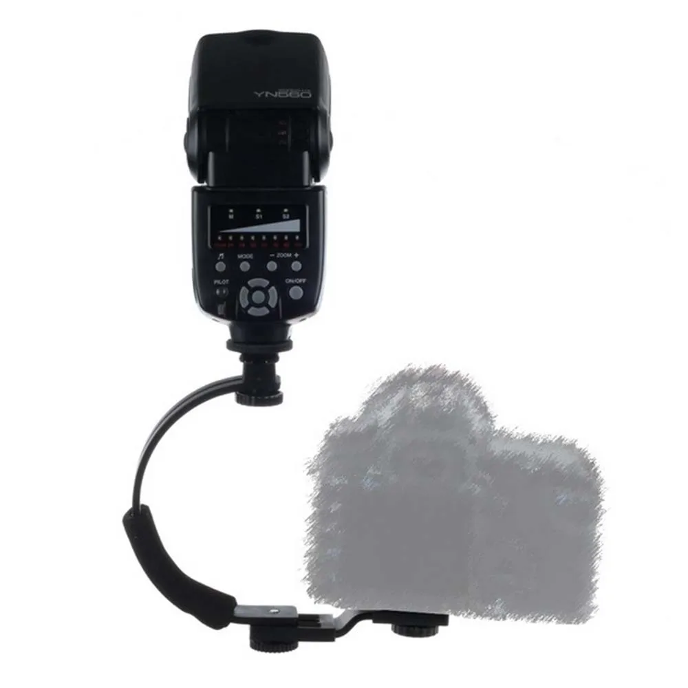 C-образный кронштейн для вспышки для Canon Nikon Pentax DSLR camera DV Video Light