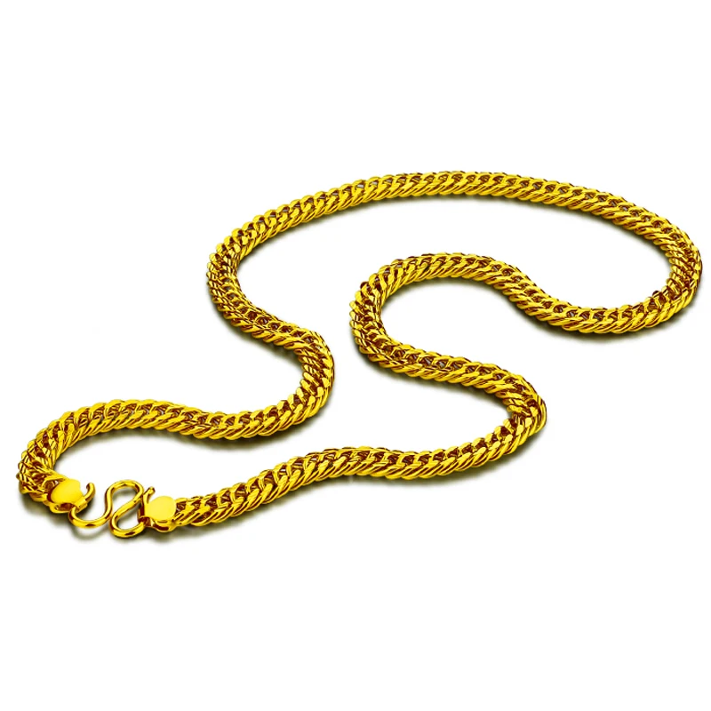 

New Fashion Men Gold Necklace Hip Hop Chain Gold For Men Jewelry Curb Chain Men Golden Necklace Jewelry
