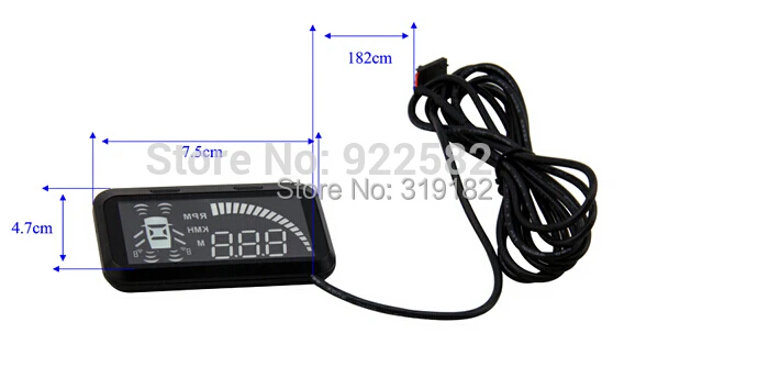 HUD парковочный сенсор 6 SystemCar Head Up Display защита от превышения скорости разъем OBD II