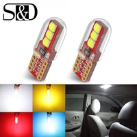 2pcs t10 led w5w led wy5w 194 168 super bright 3535 chips car parking light source auto reading dome lamp wedge tail side bulb