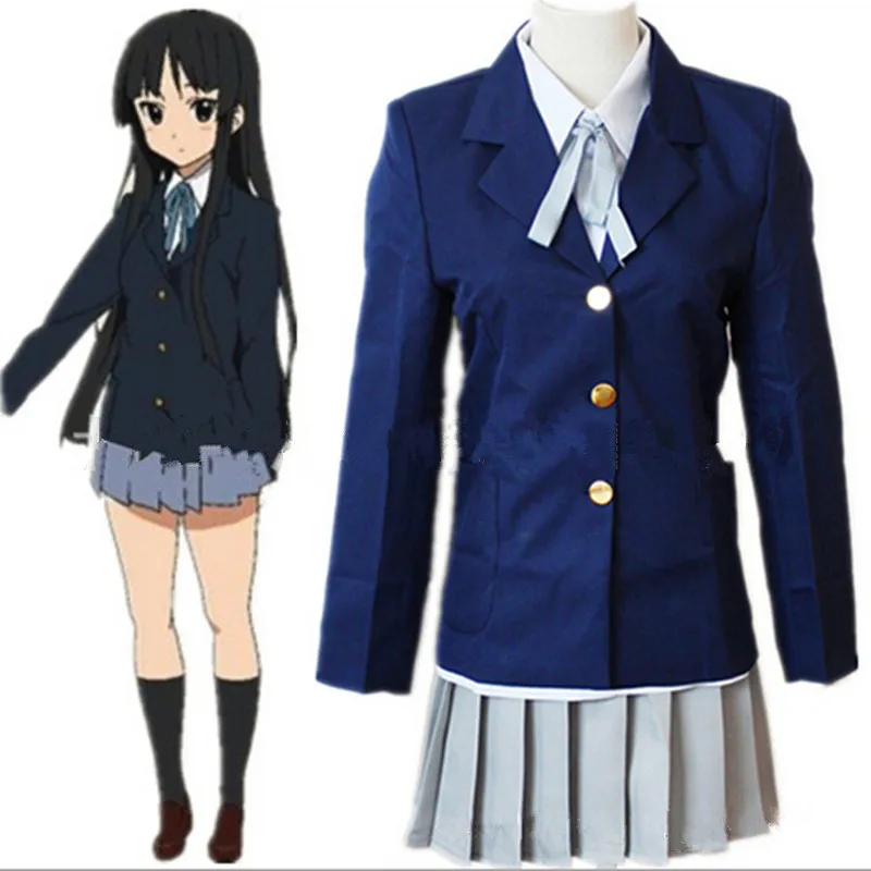Горячая аниме K on Косплей Hirasawa Yui Адзуса Накано Akiyama Mio костюмы на Хэллоуин для