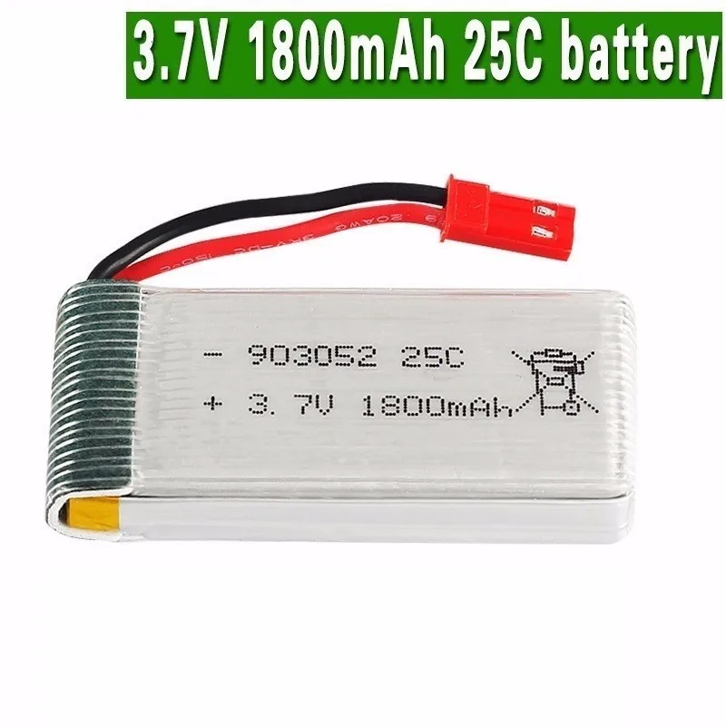 1800 мАч 3,7 в lipo Батарея для KY601S SYMA X5 X5S X5C X5SC X5SH X5SW M18 H5P HQ898 H11D H11C T64 T04 T05 F28 F29 T56 T57 Батарея - Цвет: Белый