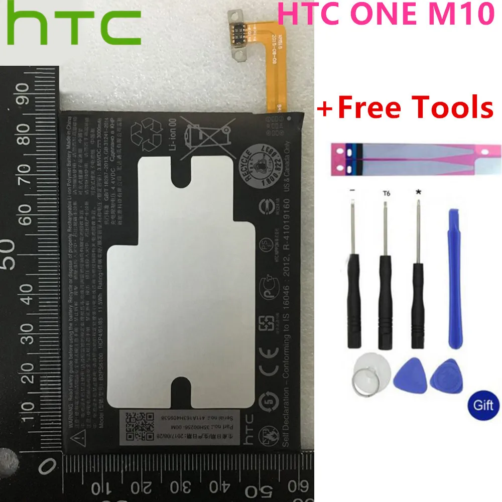 Оригинальный телефон HTC аккумулятор B2PS6100 для 10 Lifestyle One M10 M10h M10U + Бесплатные