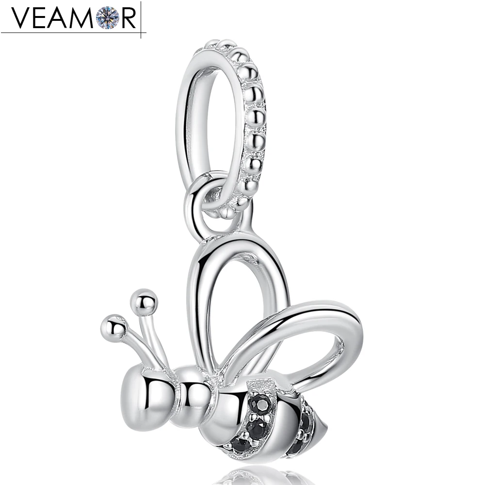 VEAMOR золото Цвет летающие пчелы мотаться Подвески Fit Pandora оригинальный Шарм
