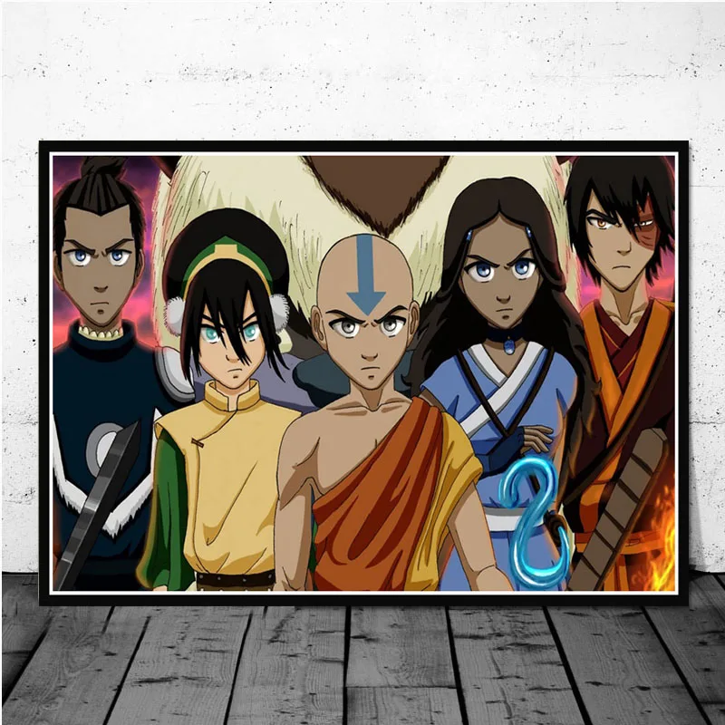 Аватар Последний Airbender Aang Fight аниме художественный постер Картина Настенная картина для домашнего декора плакаты и принты