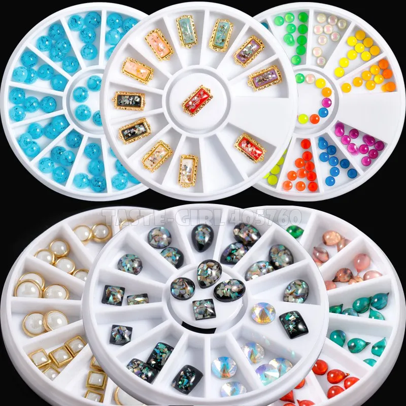 1 колесо разные цвета формы блестки плоская задняя сторона лимпид янтарная