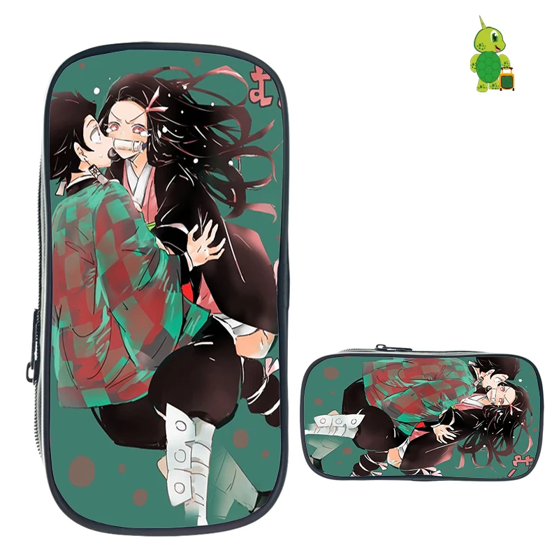 Demon Slayer: Kimetsu No Yaiba пенал для мальчиков и девочек-подростков, косметички, школьные принадлежности, канцелярские принадлежности, сумка для хранения, косметичка - Цвет: 9