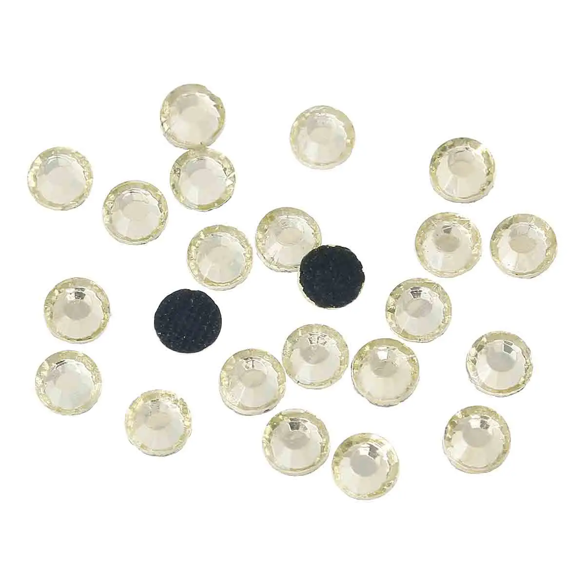 DoreenBeads Стразы круглые бледно желтые граненые 3 мм (1/8 &quot) Диаметр 650 шт|rhinestone