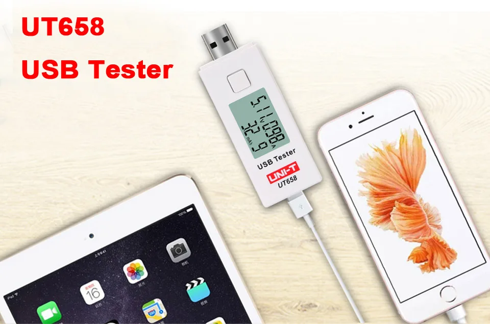 UNI-T UT658 USB цифровой тестеры напряжения тока U диск доктор Вольтметр для зарядного устройства емкость аметр 3-9 В для хранения данных подсветка