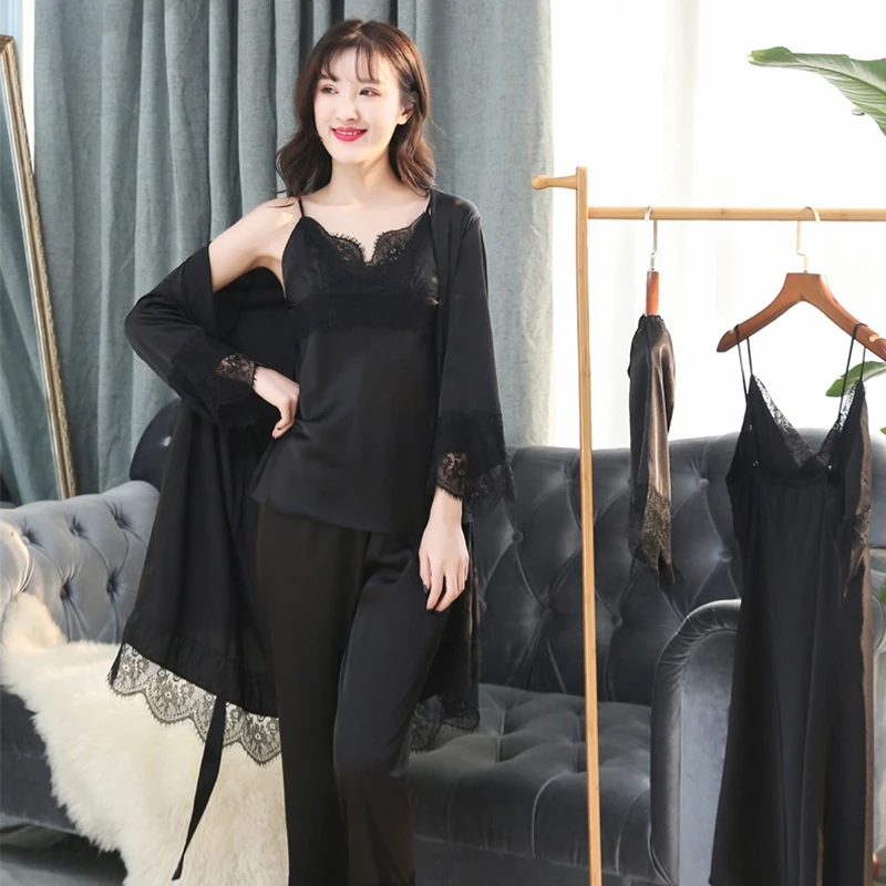 Комплект кружевной женский из 5 предметов домашняя одежда пижамный комплект