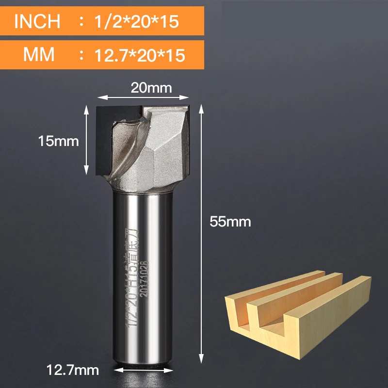 12.7x20x15 Tideway 1/2 хвостовик Алмазная Чистящая Нижняя Концевая мельница деревообрабатывающий резак шпаттер станок ЧПУ гравировальный инструмент PCD фреза - Длина режущей кромки: 12.7x20x15