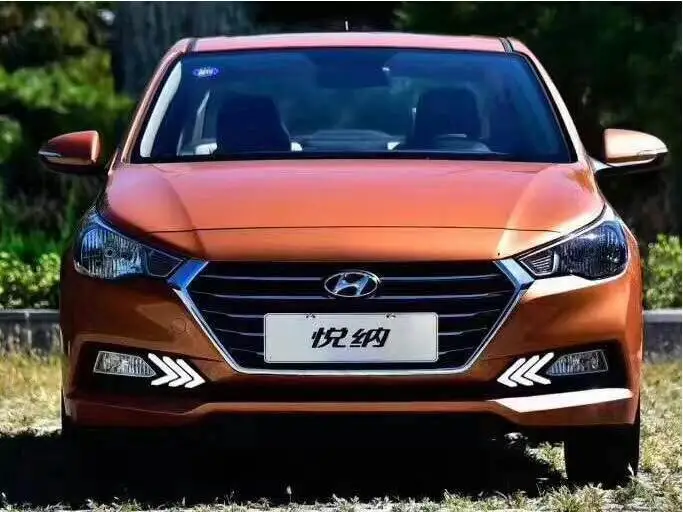 Светодиодный 2017 ~ 2018 Elantra Дневной светильник туман фары для HUNDAI акцент Genesis i10 i20