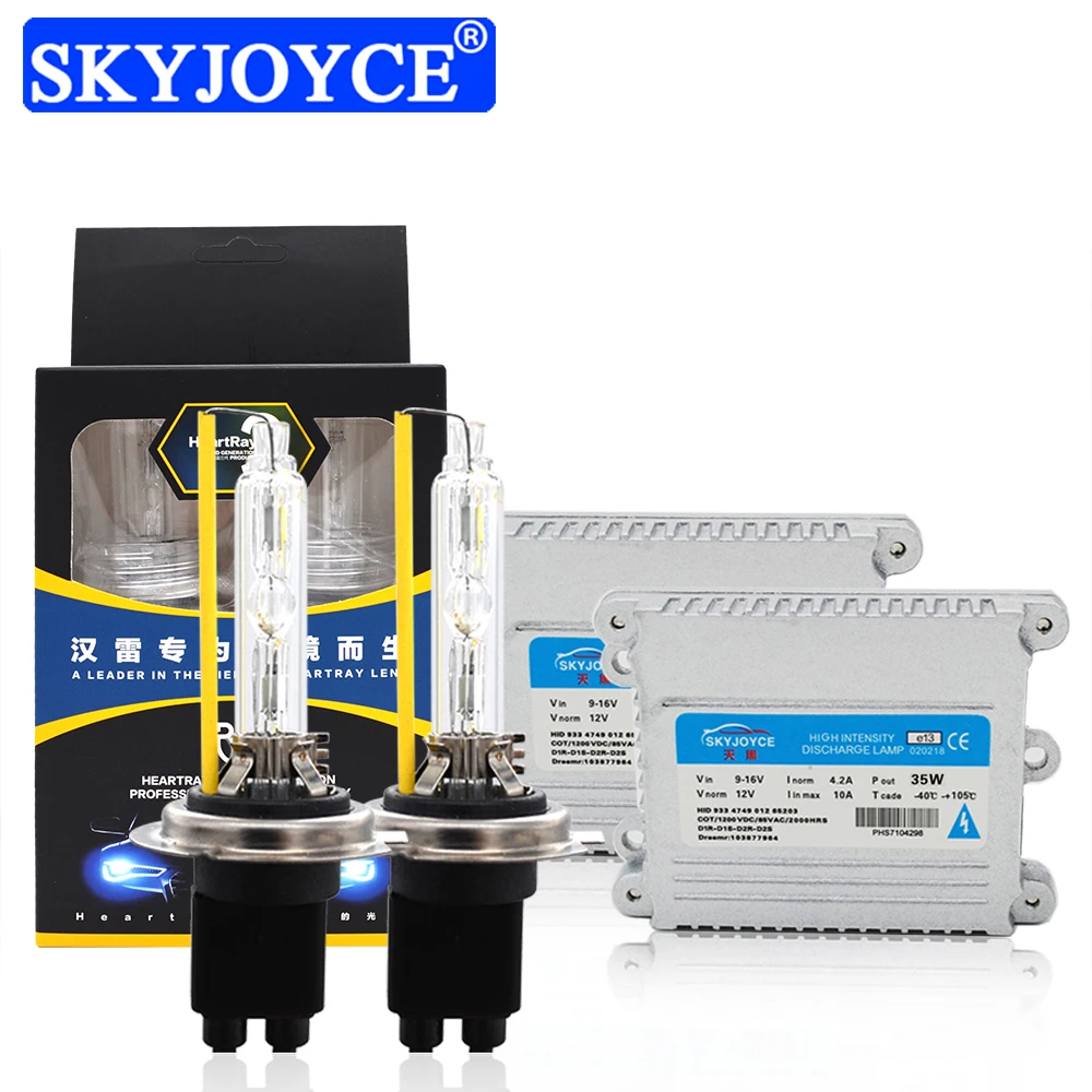 SKYJOYCE AC 12 в 35 Вт Быстрый яркий HID Балласт реактор 4500 к 6500 к 5500 к Heartray Xenon H7 H1 H11 9005 9006 D2H HID лампы ксеноновый комплект