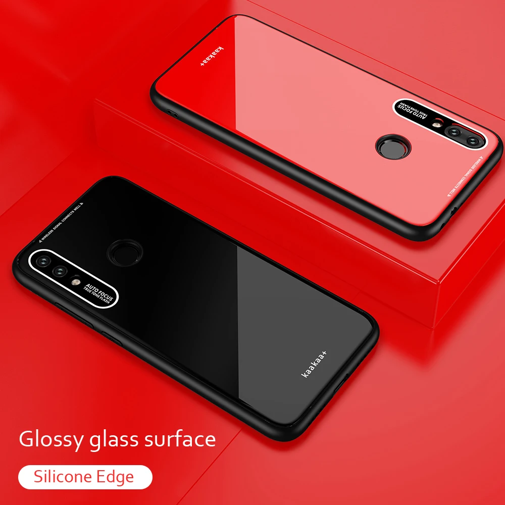 

For Xiaomi Redmi Note 7 Case Glass Back Hard Cover For Redmi Note 7 Pro Case Mi8 Mi9 SE Soft Bumper Tempered Fashion Case