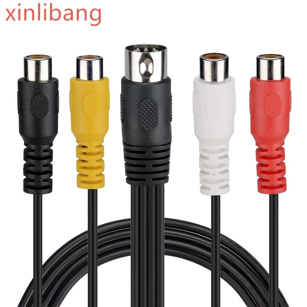 4 RCA Женский до 5 Pin DIN мужской MIDI кабель 4RCA папа к женскому сплиттер