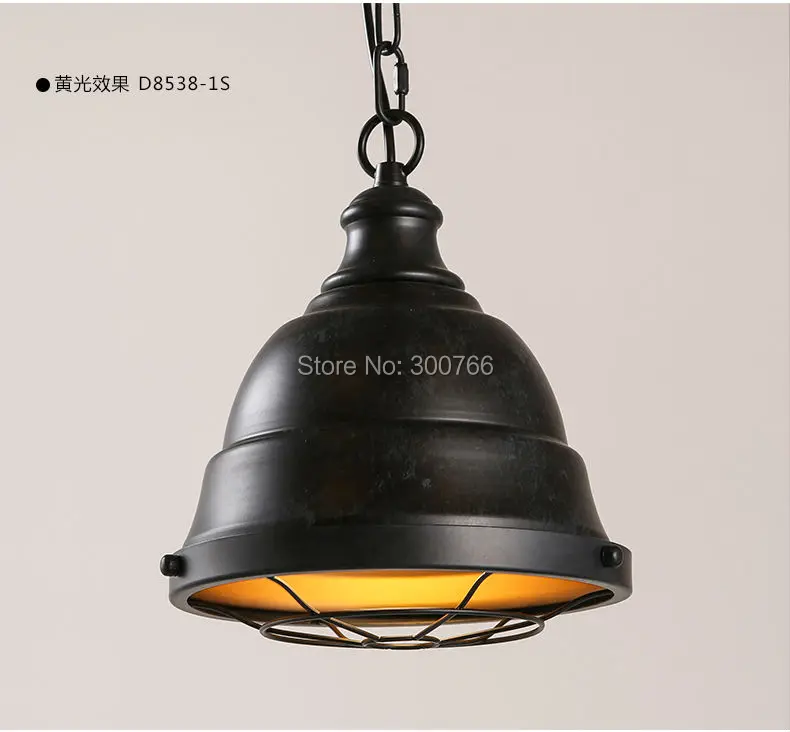 Ретро чердак кованого железа металла абажур люстры висит кулон творческий кафе
