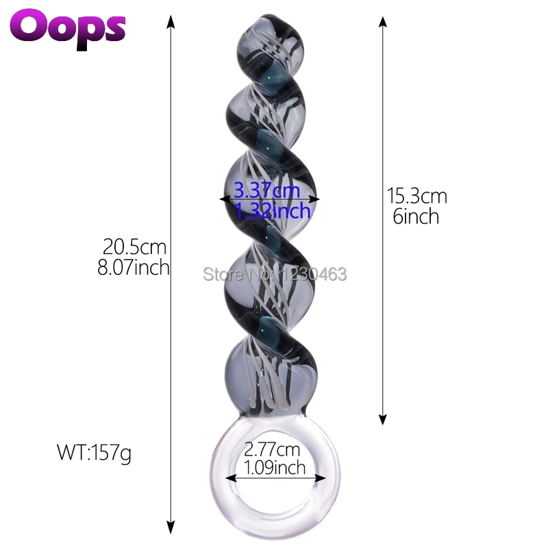 Glass Anal Butt Plug Prostate Massage Dildo Anus Beads Crystal Vagina Stimulation For Gay Fake Penis Ring Pyrex Erotic Sex Toys | Красота и