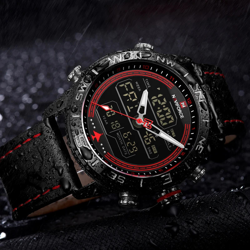 Модные NAVIFORCE Роскошные Для мужчин WatchBrand спортивные часы Мужчин's