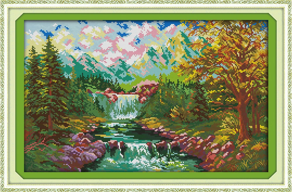 Набор для вышивки горный поток|dmc kit|set for embroiderykits embroidery |