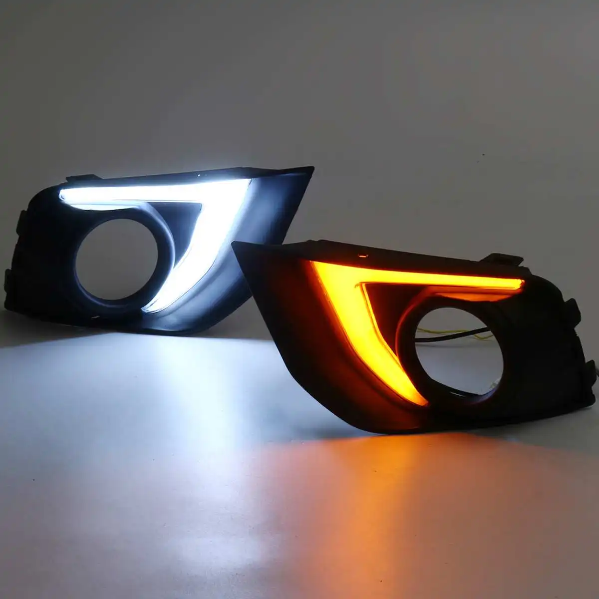 СВЕТОДИОДНЫЙ DRL Габаритные огни Поворотная сигнальная лампа двойной Цвет пара для Mitsubishi Outlander Sport ASX RVR