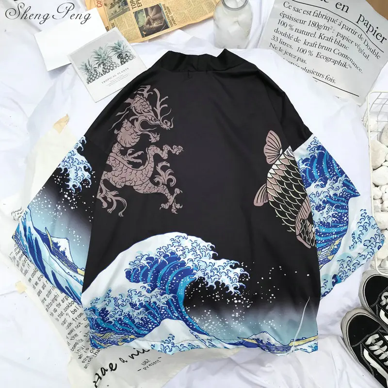 

Japanese kimono cardigan men haori yukata male samurai costume clothing kimono jacket mens kimono shirt yukata haori G015